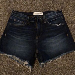 NWOT Flying monkey dark washed denim shorts